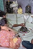 Baijnath Temple - the sanctum with the lingam of Vaidyanath (Lord Shiva). 